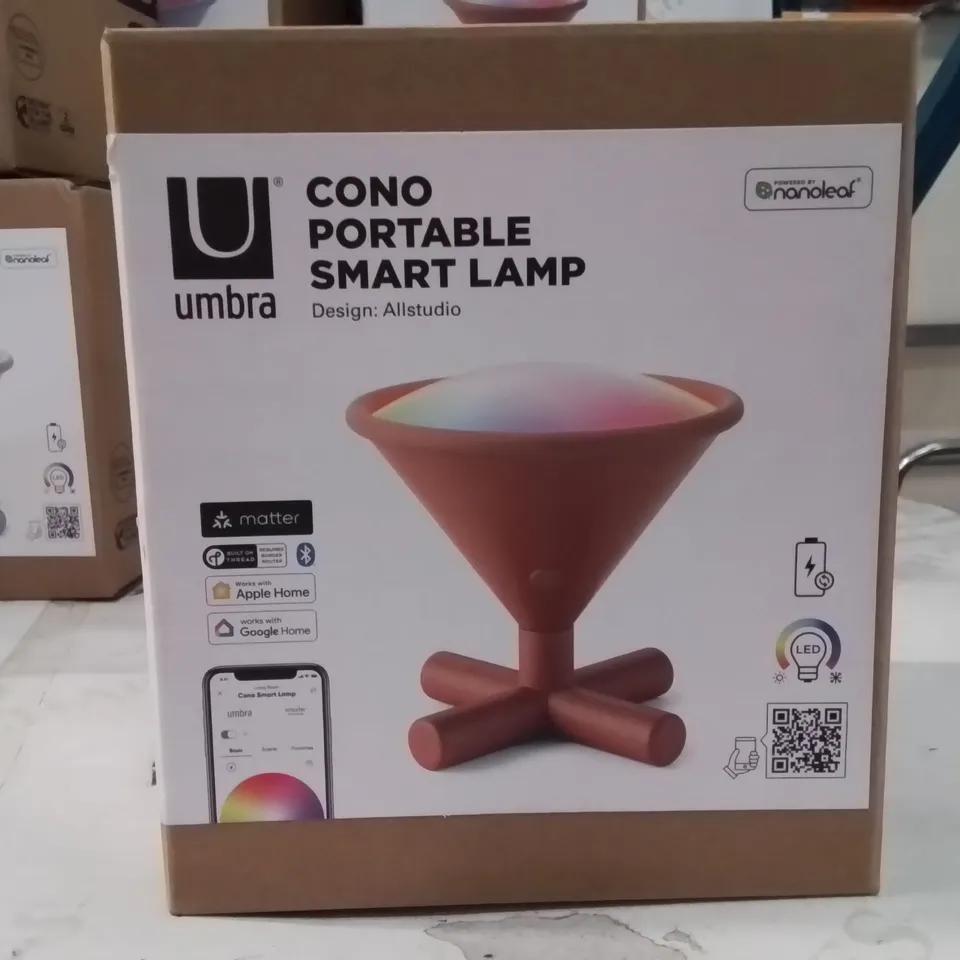 BRAND NEW UMBRA CONO PORTABLE SMART LAMP -RED-