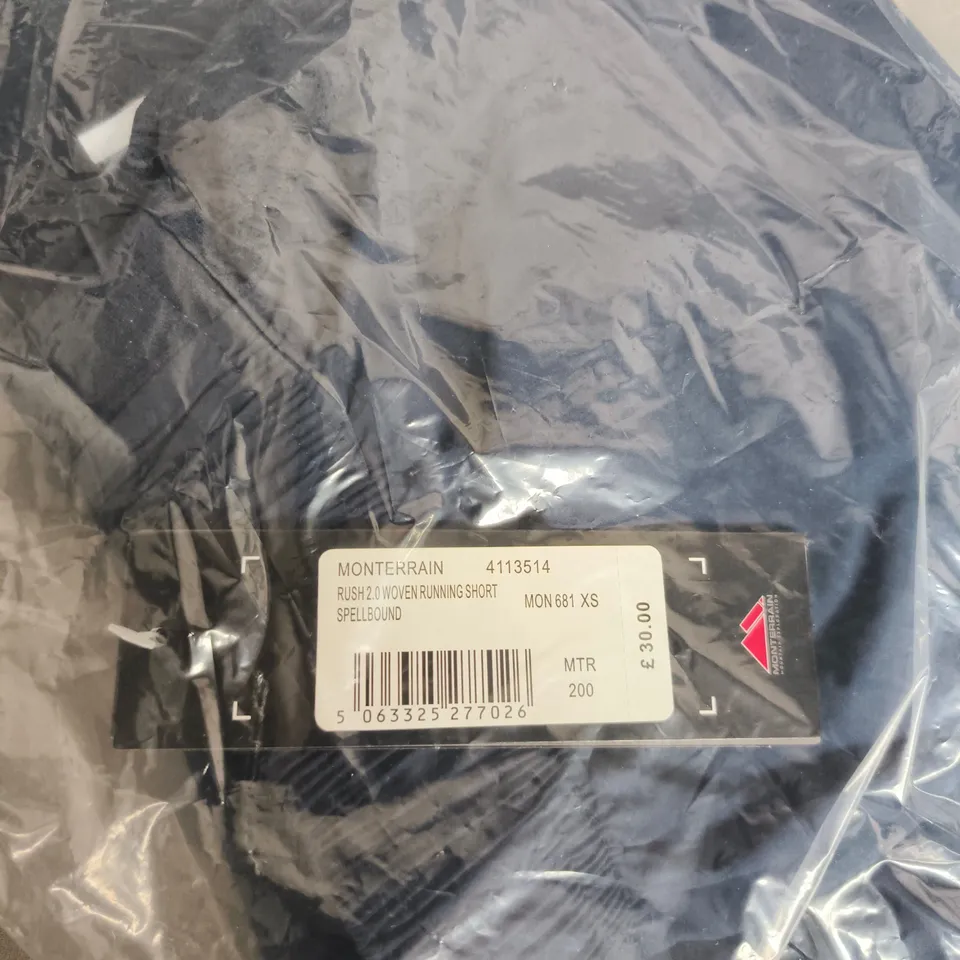 RUSH 2.0 WOVEN RUNNING SHORT – XS (SPELLBOUND, MONTERRAIN LABEL)