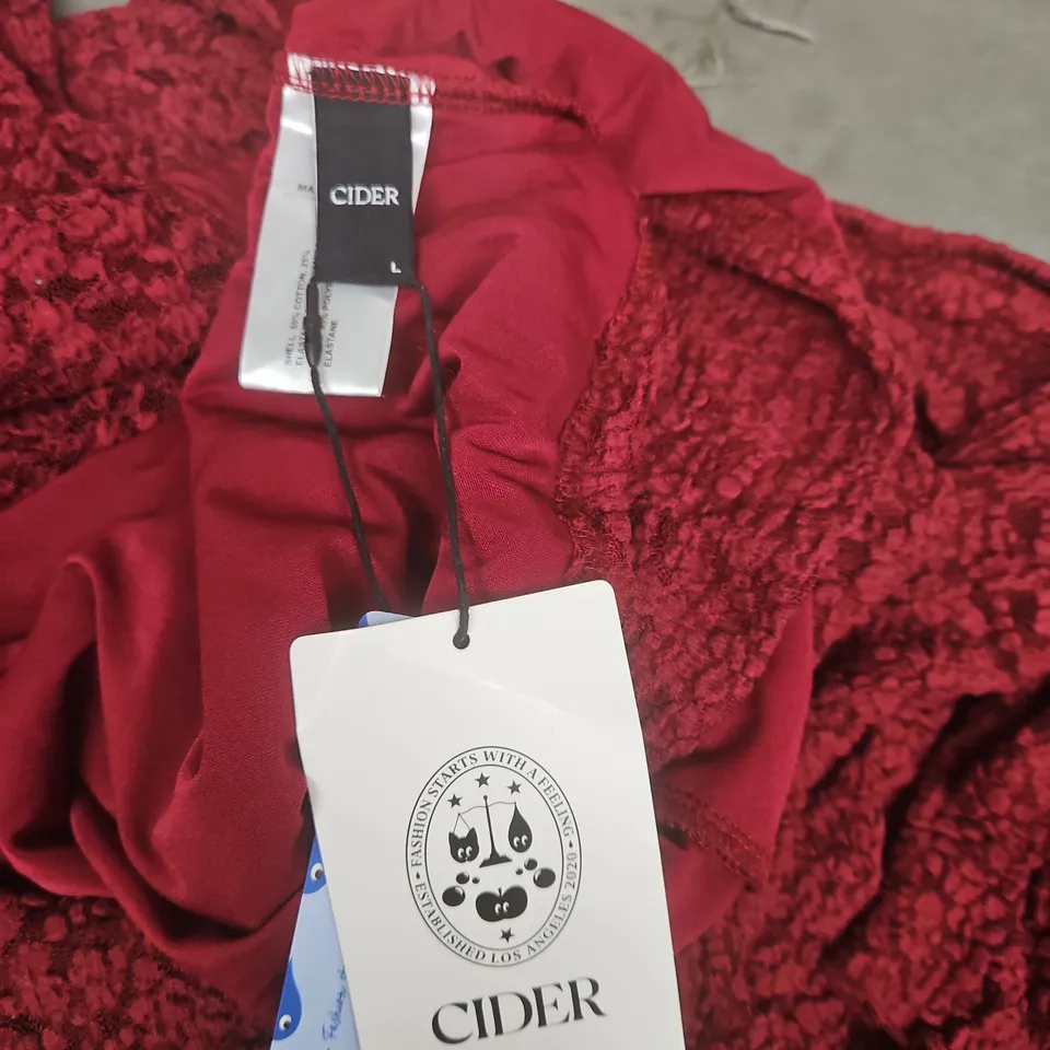 CIDER TOP AND SKORT SET RED SIZE L