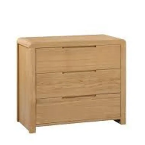 BOXED JULIAN BOWEN CURVE 3 DRAWER CHEST - OAK (1 BOX)