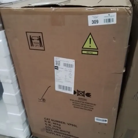 BOXED SWAN 8KG LOAD, 1400 SPIN FREESTANDING WASHING MACHINE - BLACK