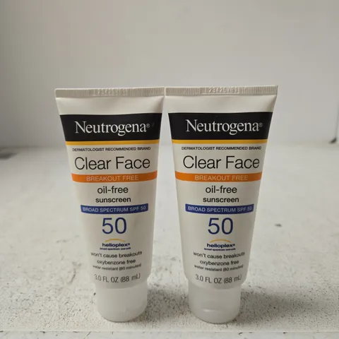 NEUTROGENA CLEAR FACE OIL-FREE SUNSCREEN SPF 50, BROAD SPECTRUM, 88ML – SET OF 2