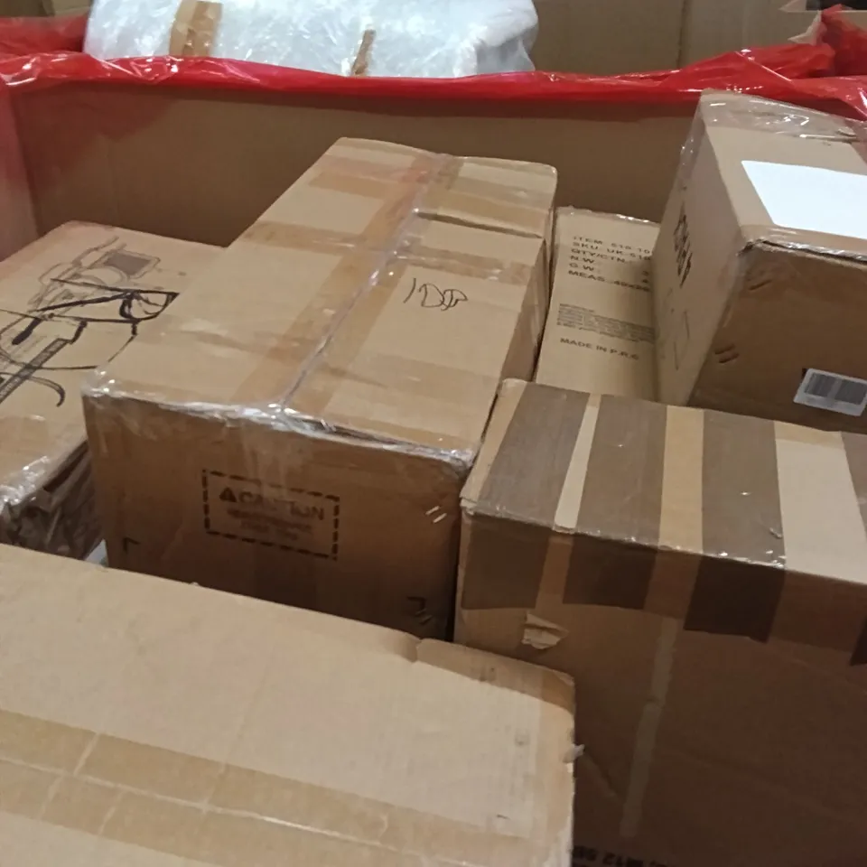 PALLET OF ASSORTED ITEMS INCLUDING - TOASTER, 27" MONITOR FULL HD 