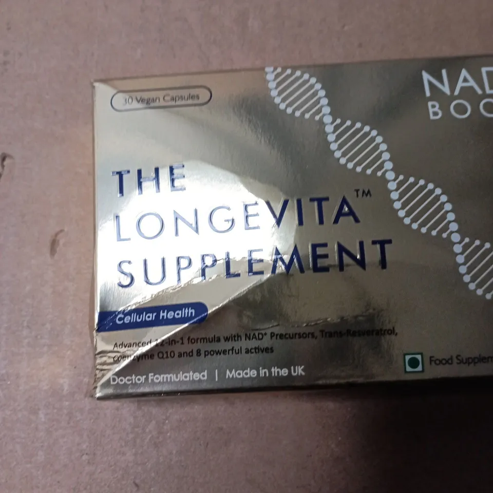LONGEVITA NAD+ BOOST – THE LONGEVITA SUPPLEMENT, 30 VEGAN CAPSULES