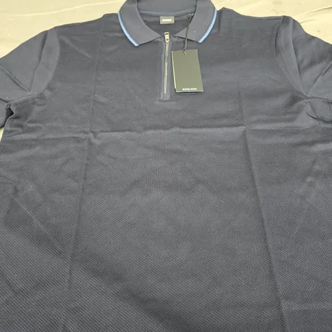 HUGO BOSS 1/4 ZIP SHIRT - SIZE XL