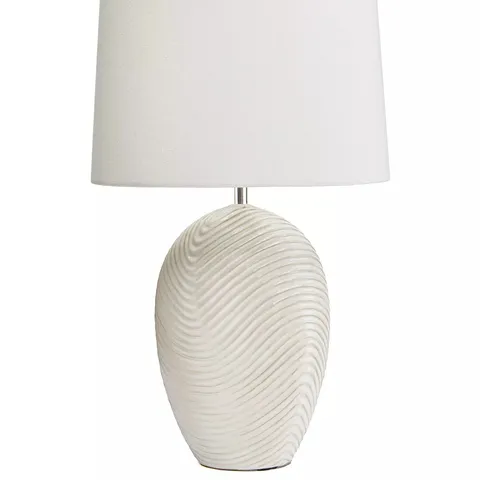 BOXED WAVE CERAMIC TABLE LAMP 