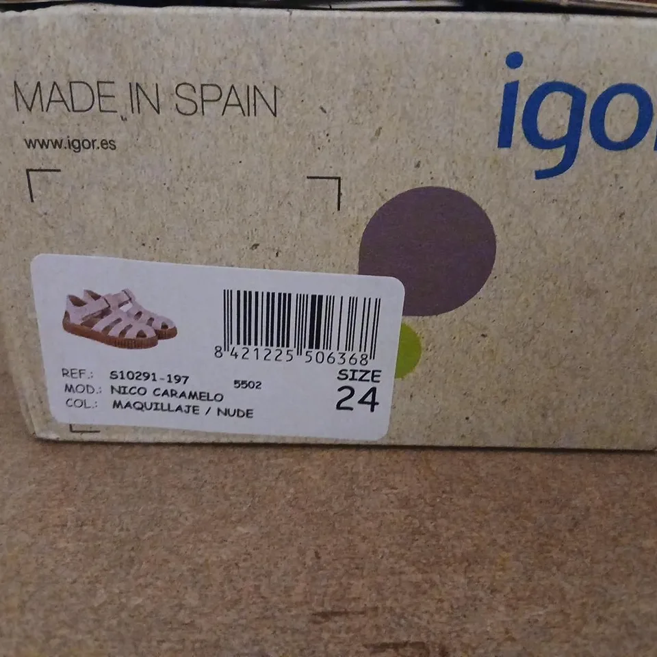 IGOR KIDS SANDALS – NICO CARAMELO, NUDE (MAQUILLAJE), (EU 24)