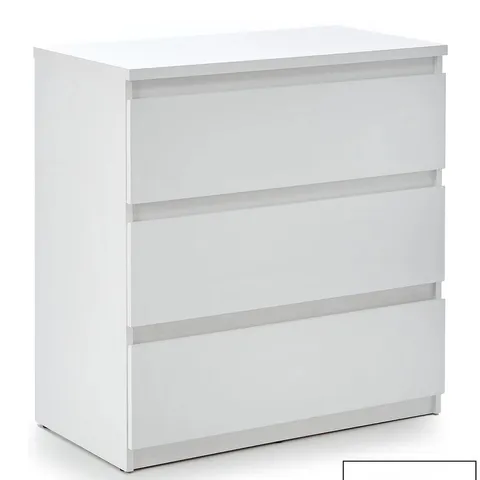LISSON 3 DRAWER CHEST - WHITE - COLLECTION ONLY