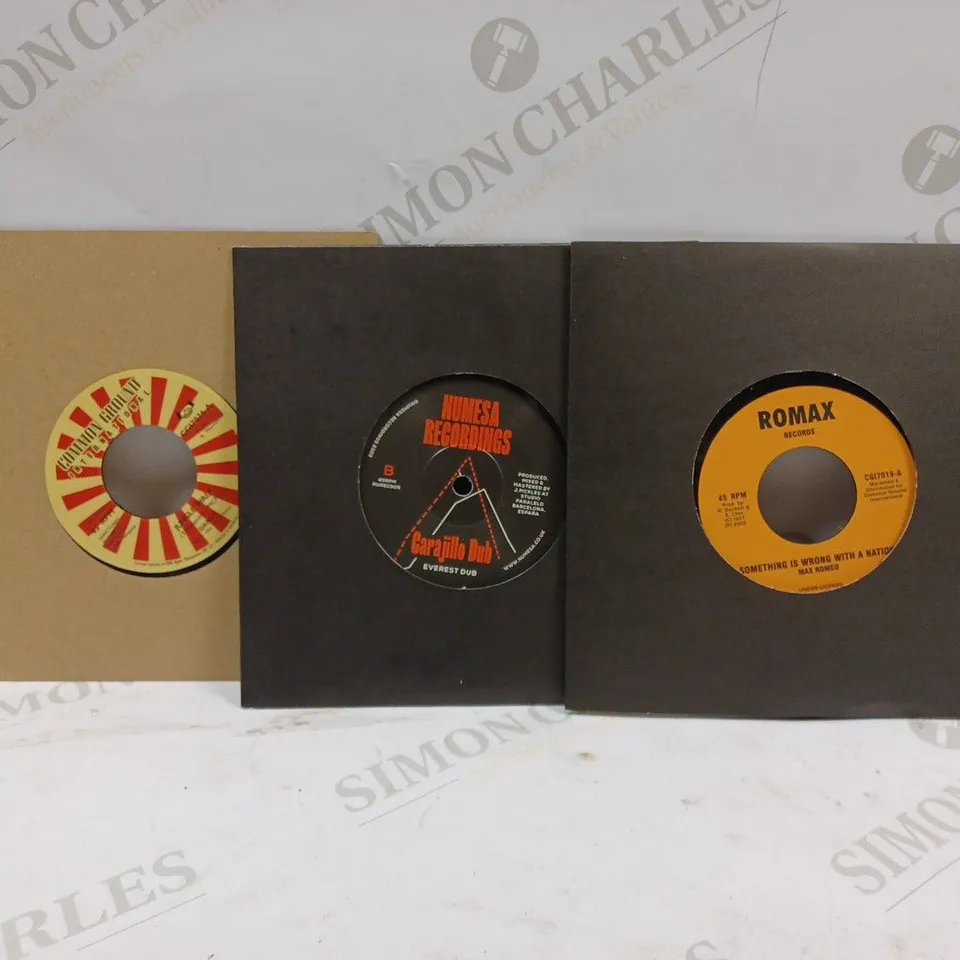 BOX TO CONTAIN APPROX. 10 X ASSORTED SMALL SIZED RECORD VINYL'S. ARTISTS VARY 