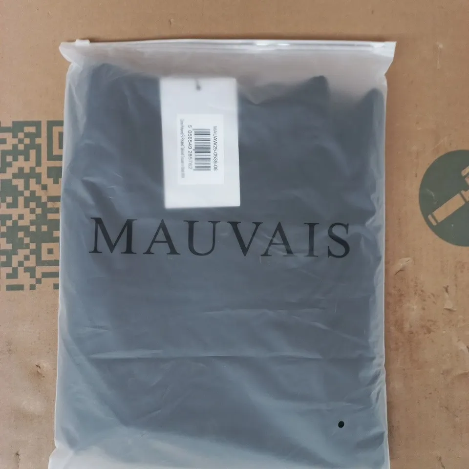 BAGGED MAUVAIS RELAXED FIT PLEATED TAILORED TROUSERS IN BLACK SIZE W34