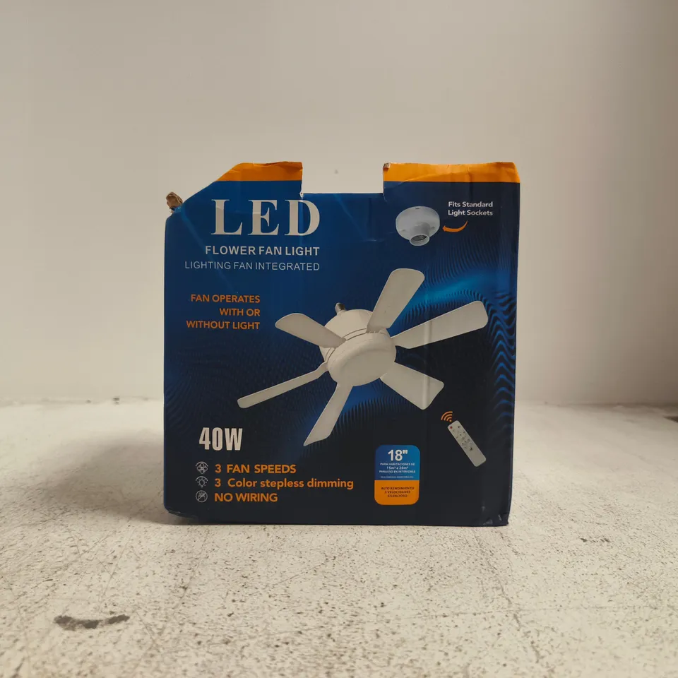 BOXED UNBRANDED LED FLOWER FAN LIGHT
