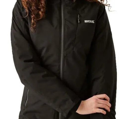BRAND NEW REGATTA WOMENS HIGHTON STRETCH IV WATERPROOF PADDED COAT - BLACK - UK SIZE 10