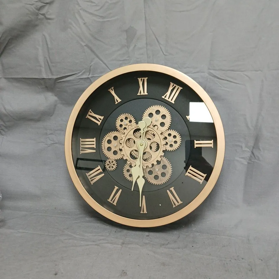 BOXED UNBRANDED STEAMPUNK THEMED CLOCK IN BLACK/COPPER COLOUR