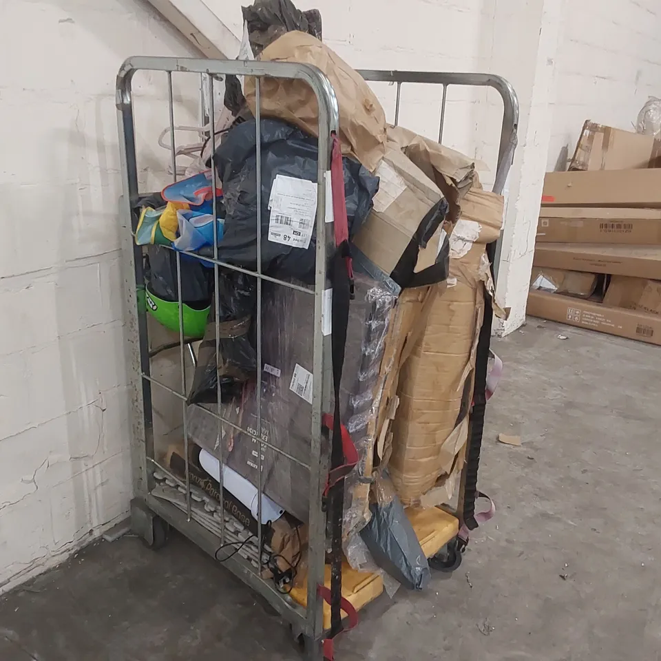 CAGE CONTAINING ASSORTED CONSUMER PRODUCTS // CAGE NOT INCLUDED 
