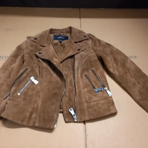VERO MODA BROWN SUEDE STYLE JACKET - EU XS