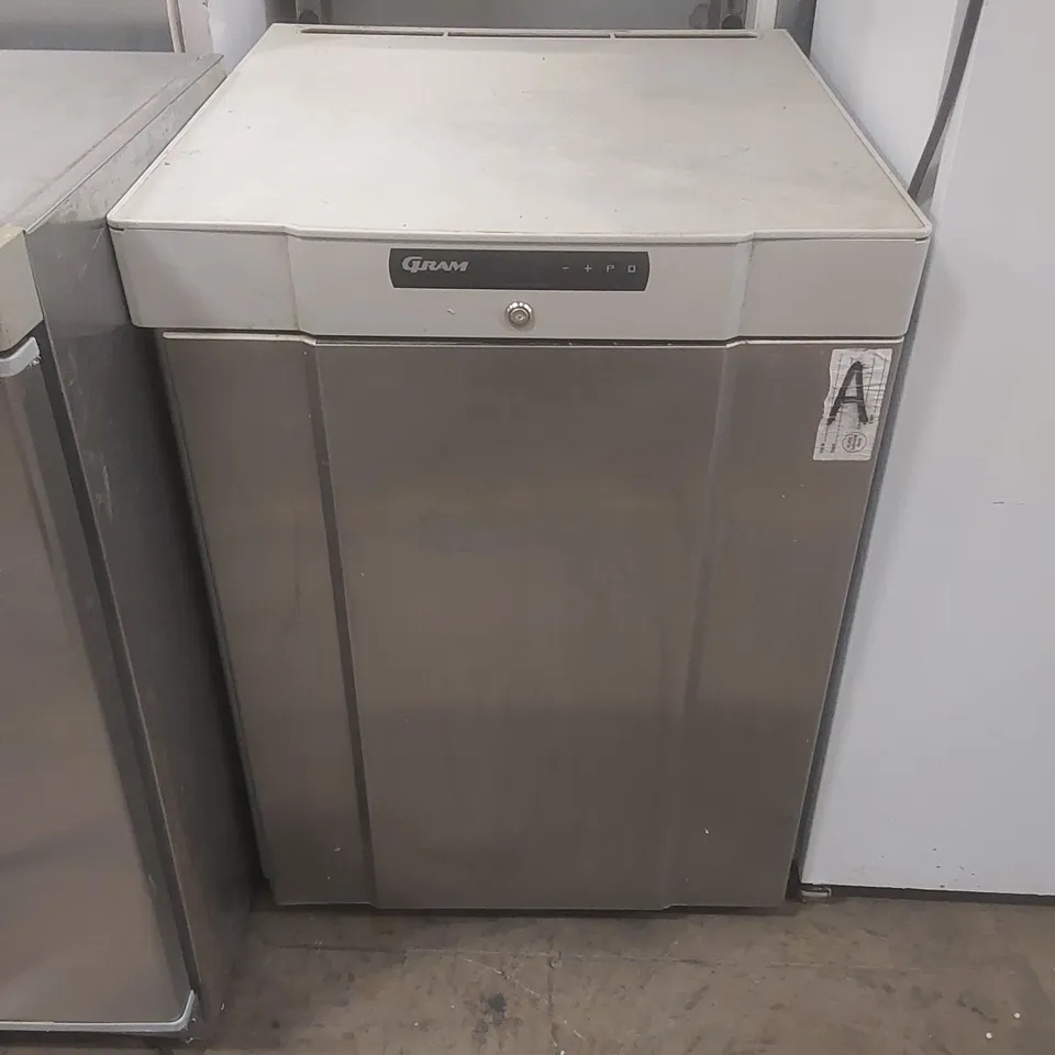 GRAM COMPACT F210 RG 3N 125 LTR UNDERCOUNTER SINGLE DOOR STAINLESS STEEL FREEZER