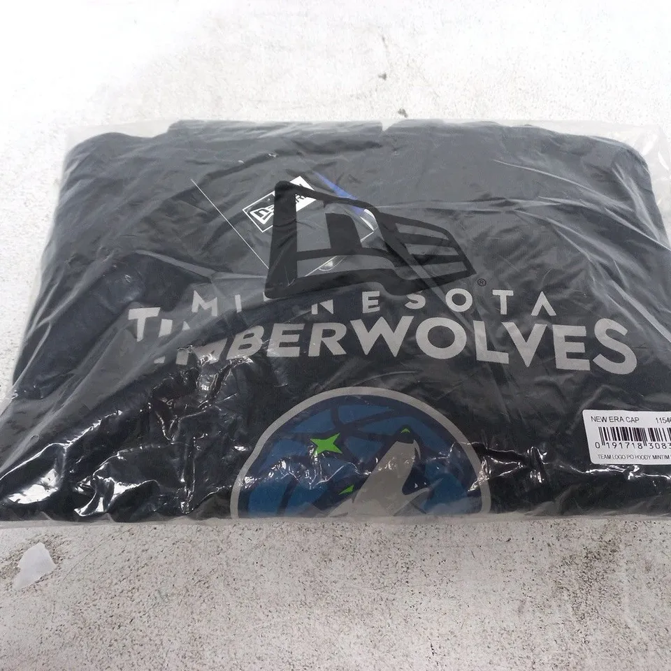 NEW ERA TIMBERWOLVES HOODIE – BLACK, SIZE S