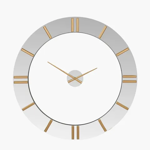 BOXED PACIFIC MIRROR AND GOLD 2 PIECE OPEN WALL CLOCK