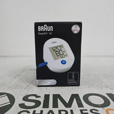 BRAUN EXACTFIT 1E BLOOD PRESSURE MONITOR BOXED