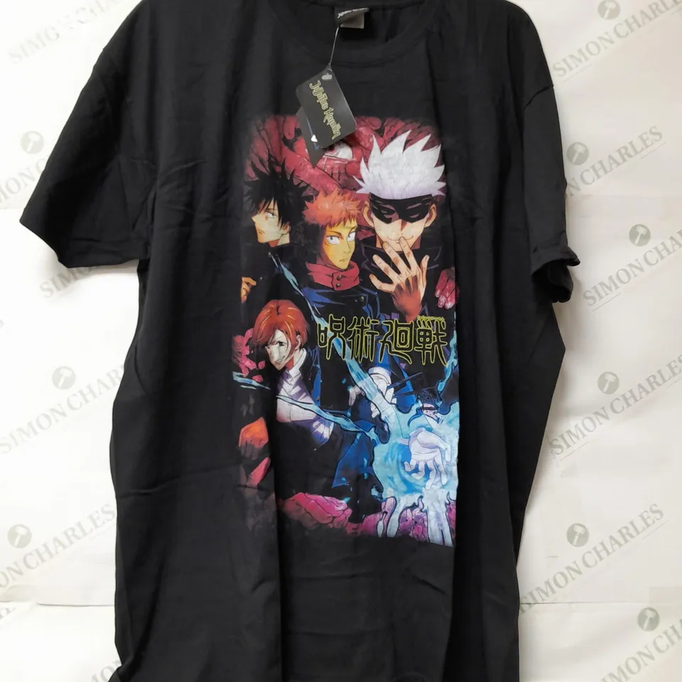 JUJUTSU KAISEN ANIME BLACK T-SHIRT SIZE XXL