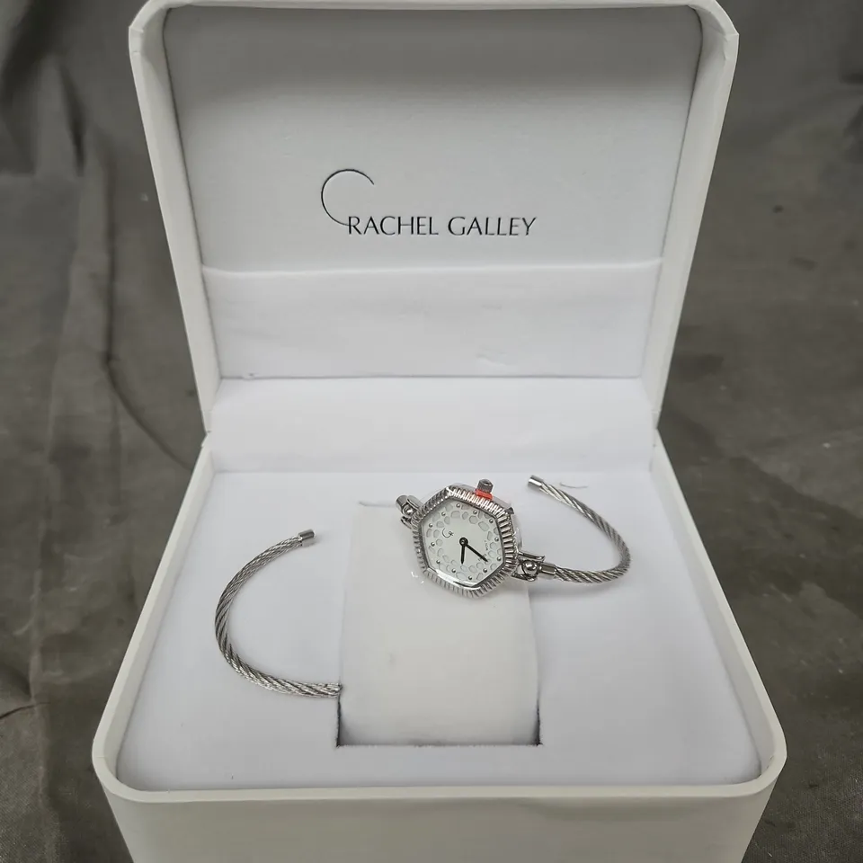 RACHEL GALLEY SILVER-TONE BRACELET WATCH 
