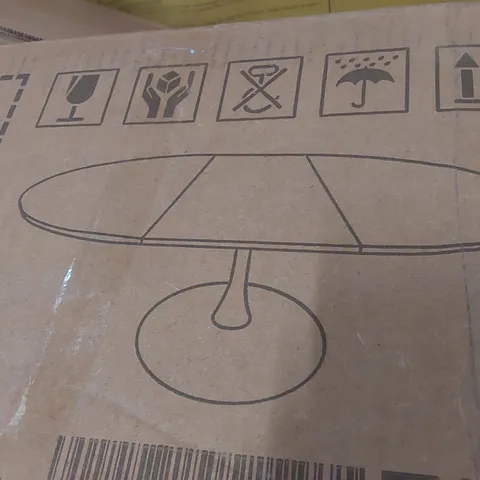 BOXED EXTENDABLE DINING TABLE - BLACK (2 BOXES)