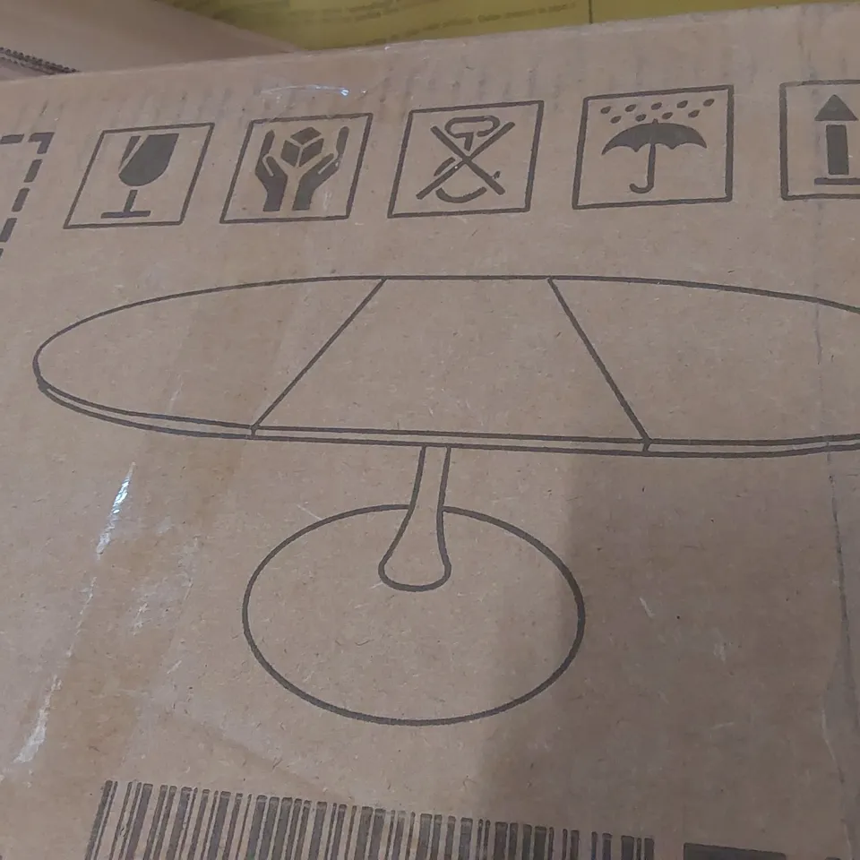 BOXED EXTENDABLE DINING TABLE - BLACK (2 BOXES)