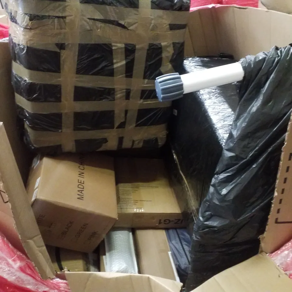 PALLET CONTAINING ASSORTED PRODUCTS INCLUDING IRONING BOARD, POP UP TENT, MATTRESS TOPPER & PURE COOL FAN