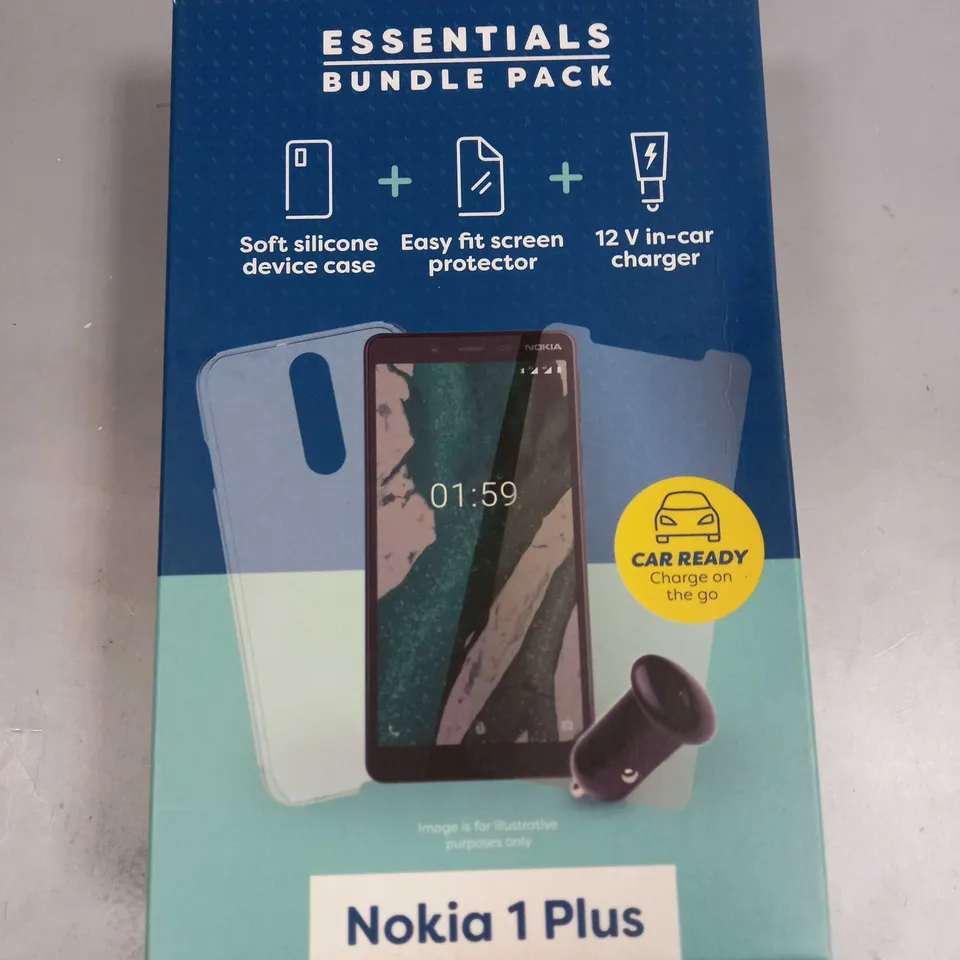 BOX OF APPROXIAMTELY 30 BRAND NEW ESSENTIAL BUNDLE PACK FOR NOKIA 1 PLUS