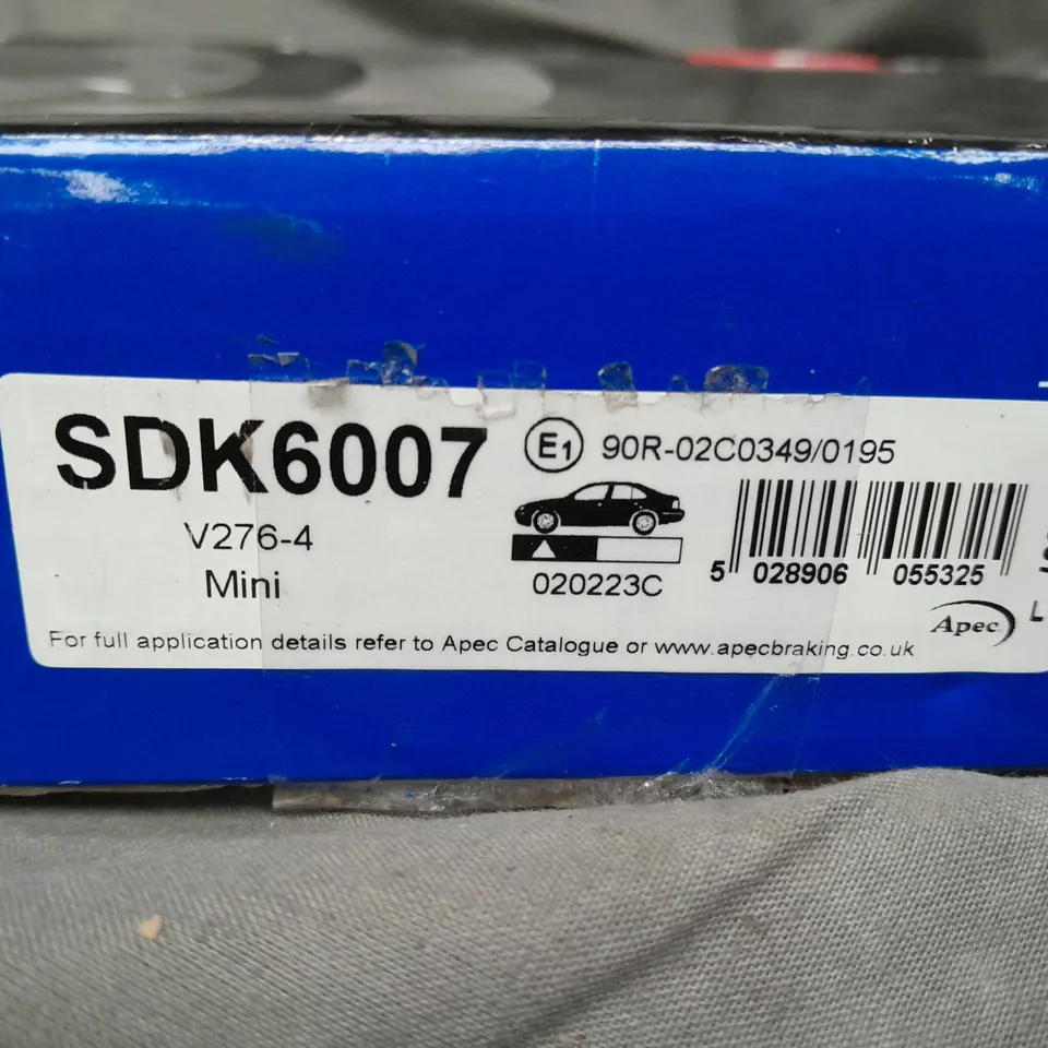 BOXED APEC BLUE BRAKE DISC SINGLE COMPONENT SDK6007