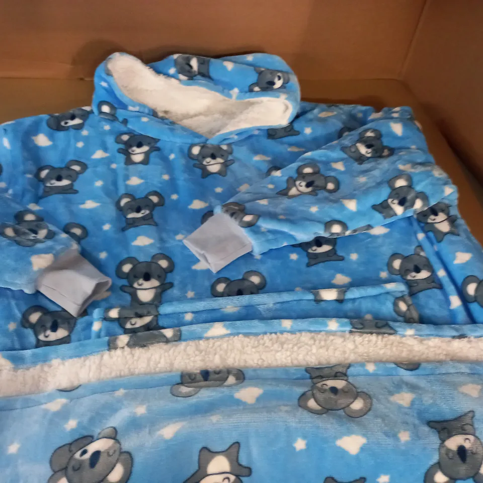 KOALA BLUE HOODED BLANKET 