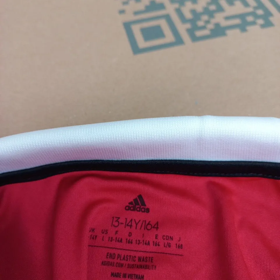 ADIDAS MANCHESTER UNITED YOUTH FOOTBALL SHIRT, UK 13-14Y (164) – TEAMVIEWER SPONSOR