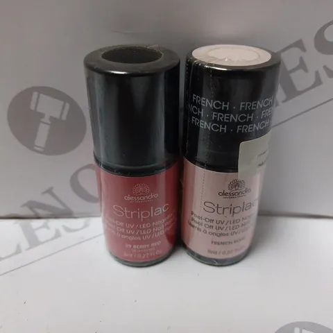 BOX OF APPROXIMATELY 100 X 8ML VIALS OF ALESSANDRO STRIPLAC NAIL POLISH IN FRENCH ROSΓ, BERRY RED