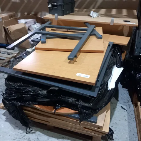 PALLET OF ASSORTED FLAT PACK OFFICE DESKS