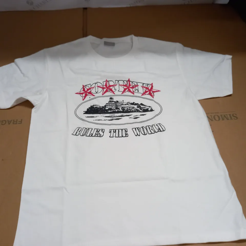 CORTEIZ WHITE T-SHIRT - MED