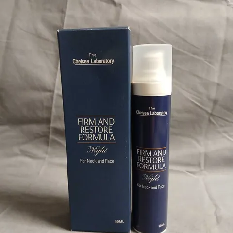 CHELSEA LABORATORY FIRM AND RESTORE FORMULA NIGHT FOR NECK & FACE – 50ML
