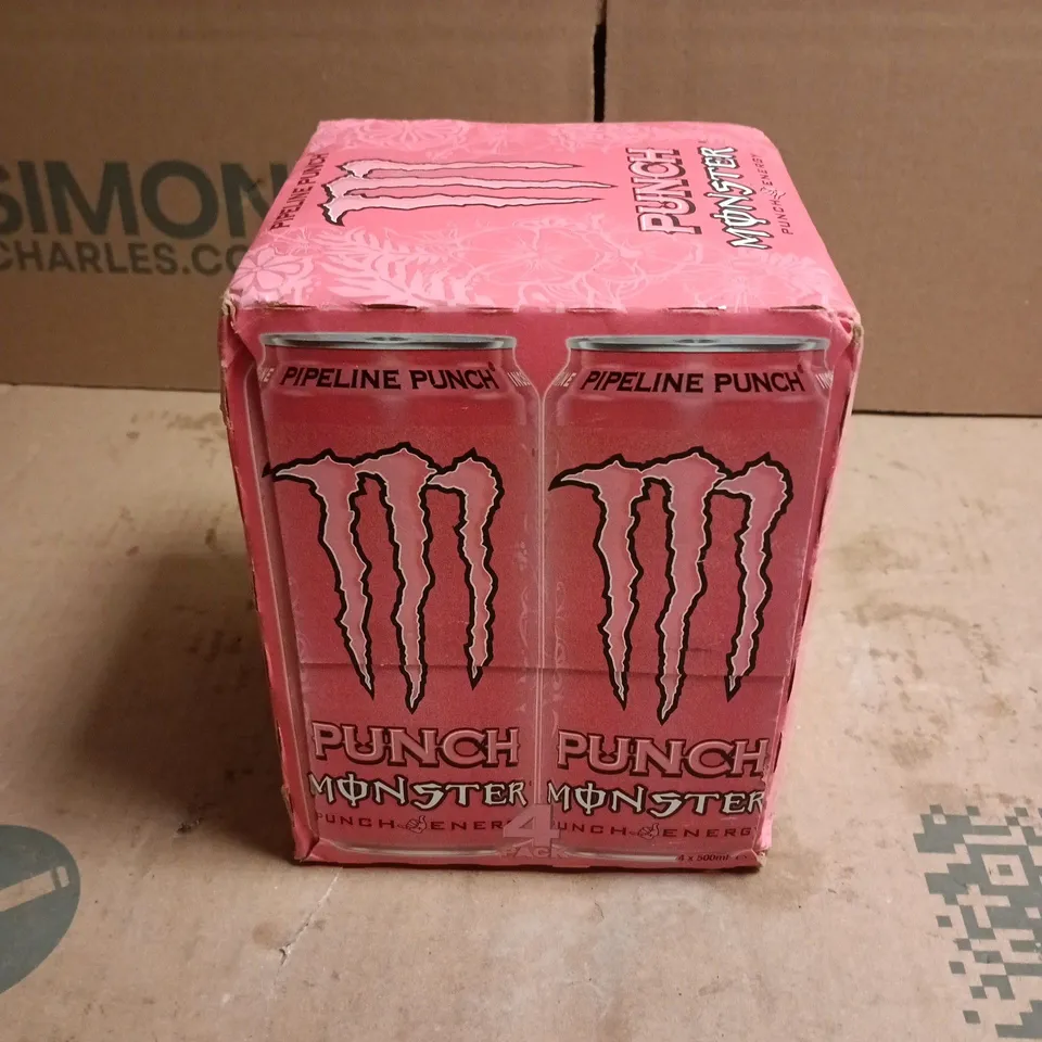 BOXED 4 PACK OF MONSTER PIPELINE PUNCH CANS (4X500ML)