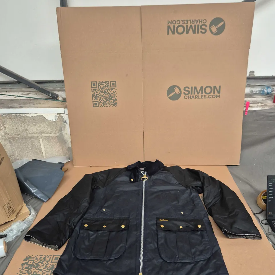 BARBOUR JACKET – THE ORIGINAL BARBOUR TARTAN LINING, UK 14 (WOMEN'S)