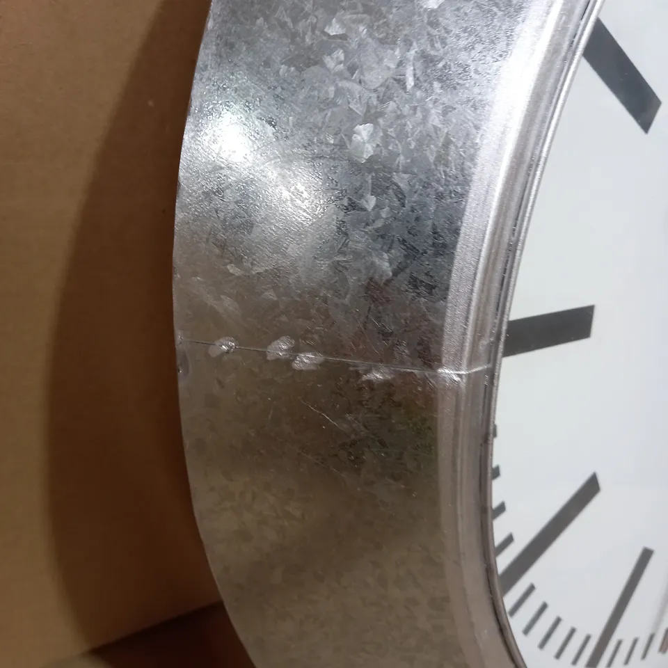 DESIGNER LARGE OUTDOOR GALVANISED STEEL CLOCK 