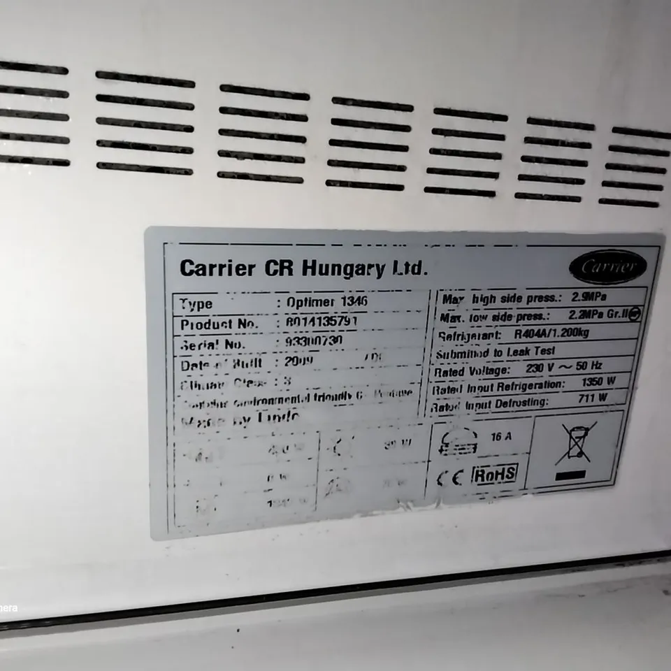 CARRIER OPTIMER 1346 OPEN FRONT DISPLAY FRIDGE
