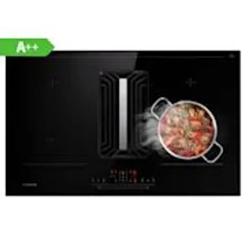 AIRJET 80CM 4 RING INDUCTION HOB WITH EXTRACTOR BLACK
