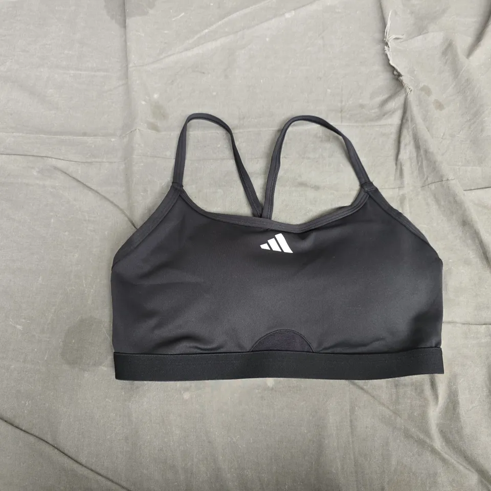 ADIDAS TRAINING LOW SUPPORT BRA – BLACK – UK M