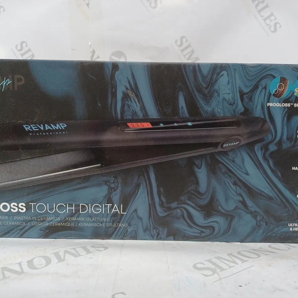 PROGLOSS TOUCH FIGITAL CERAMIC HAIR STRAIGHTENER RRP £100