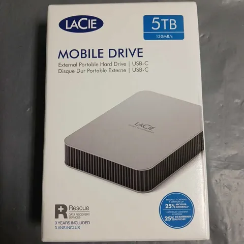 SEALED LACIE 5TB MOBILE DRIVE