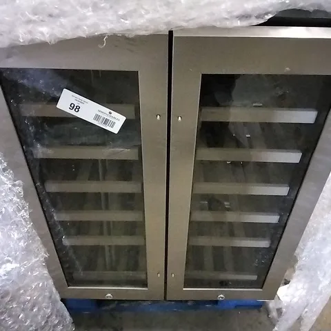 DESIGNER ELECTRIQ 60CM WINE COOLER DUAL ZONE DOUBLE DOOR STAINLESS STEEL EQWINE60SDD