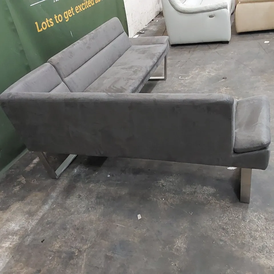 DESIGNER PHOENIX DINING CORNER SOFA - GREY/INDUSTRIAL 