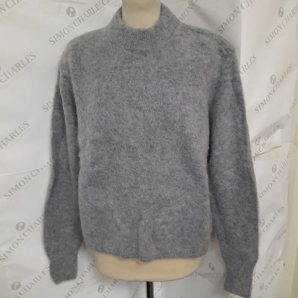 H&M MOHAIR/WOOL BLEND JUMPER IN GREY SIZE XL