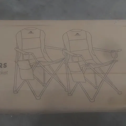 BOXED SET OF 2 VOYAGER PADDED CAMPING CHAIRS (1 BOX)