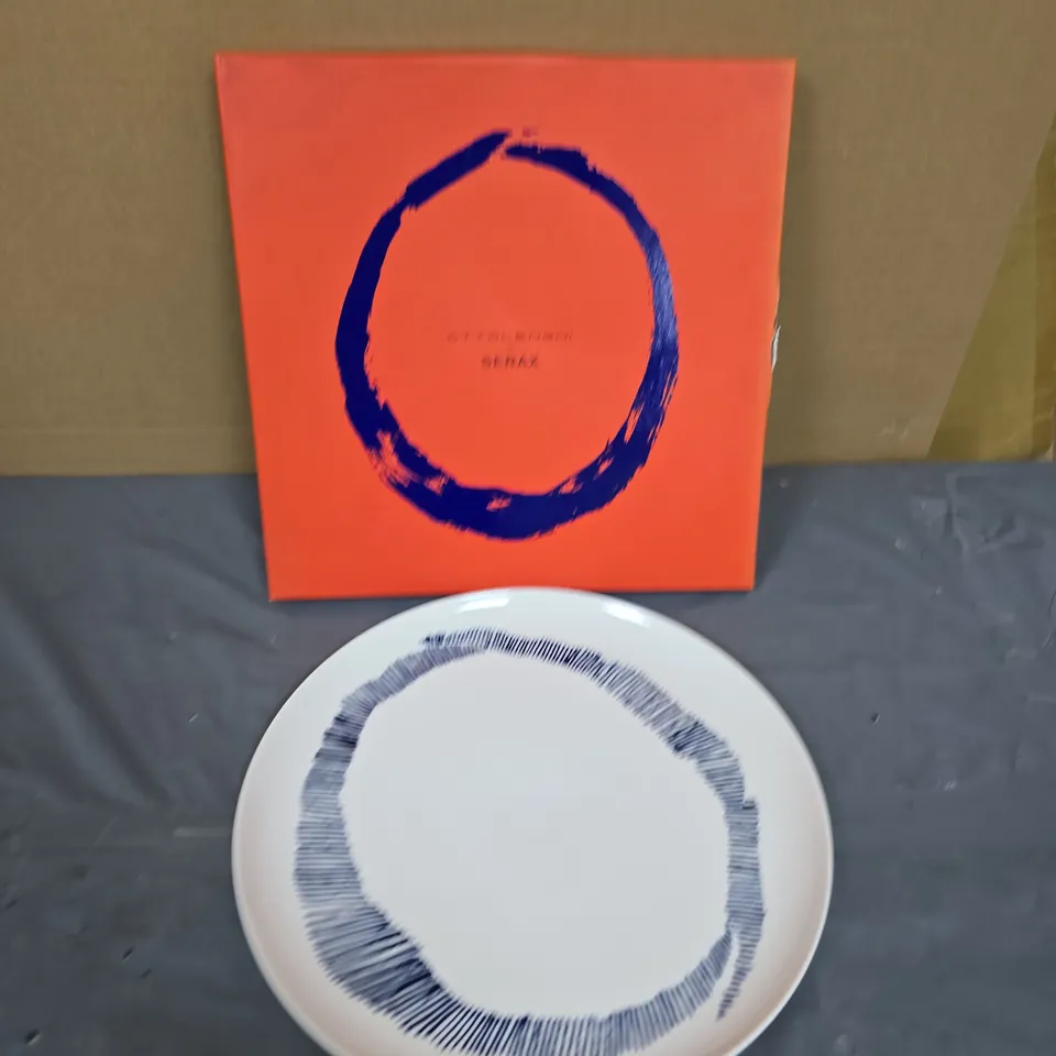 SERVING PLATE OTTOLENGHI – SWIRL STRIPES BLUE, (BOXED)