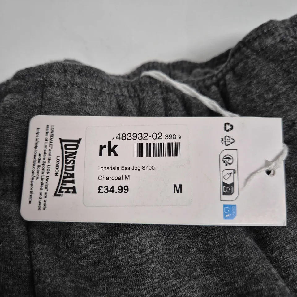 LONSDALE LONDON CHARCOAL JOGGERS – MEN'S M